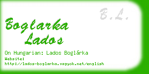 boglarka lados business card