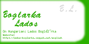 boglarka lados business card